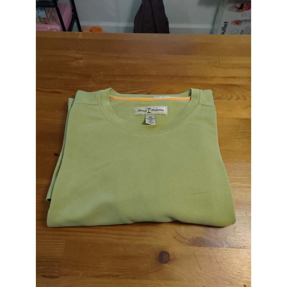 Tommy Bahamas Men's Crew Neck Shirt Lime Green XXL Pre Owned Good Condition